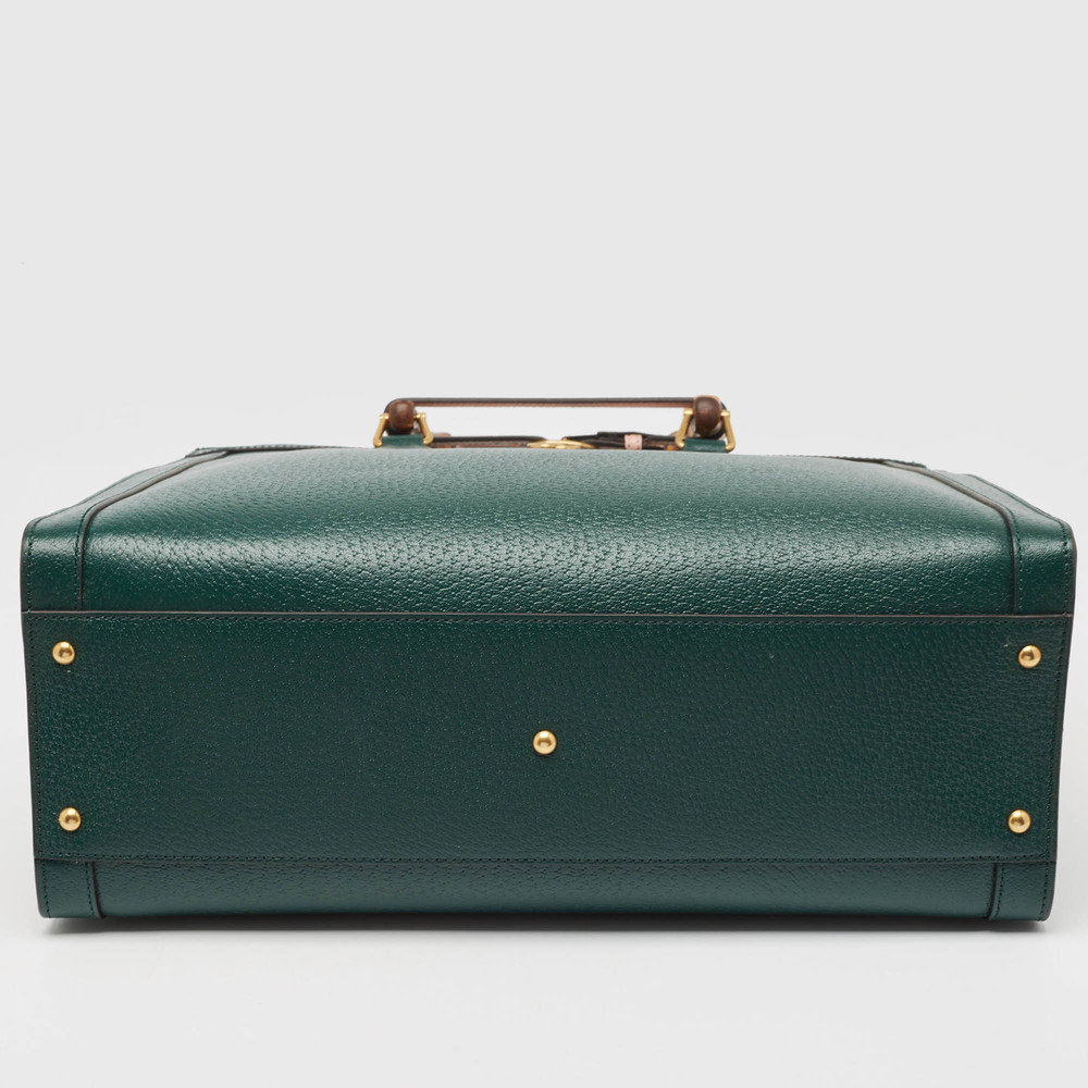 GUCCI Green Leather Bamboo Diana Tote - Picture 6 of 8